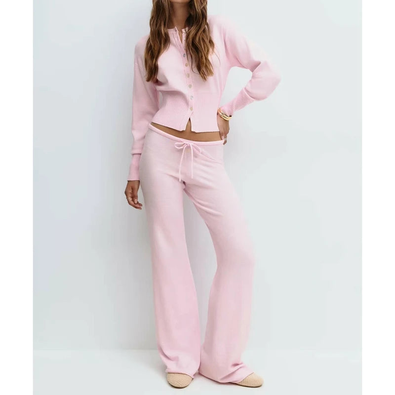 Women Two Piece Knitwear Outfit