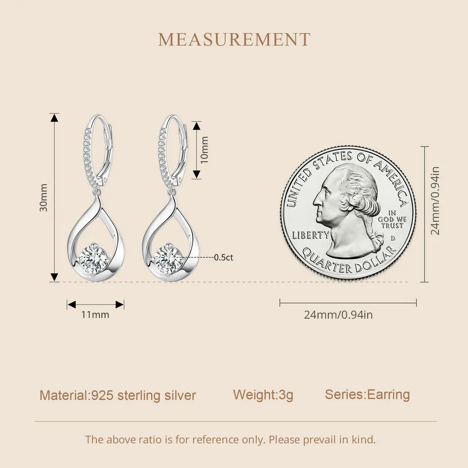 925 Sterling Silver Wedding Bridal Jewelry Set