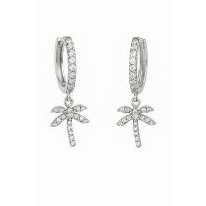 Palm Tree Hoop Earrings