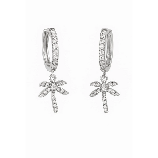 Palm Tree Hoop Earrings