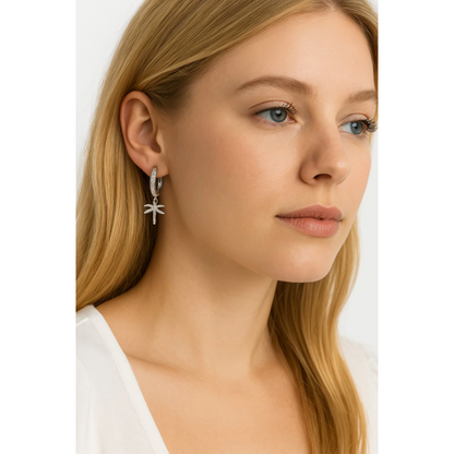 Palm Tree Hoop Earrings