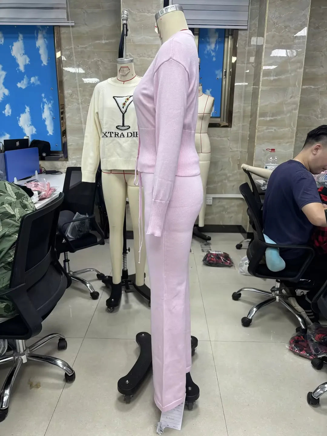 Women Two Piece Knitwear Outfit