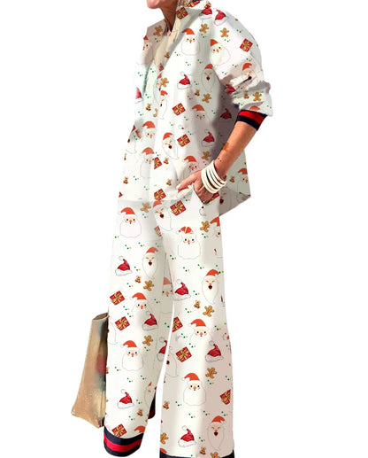 Women's Floral Print Top & Bottom Set