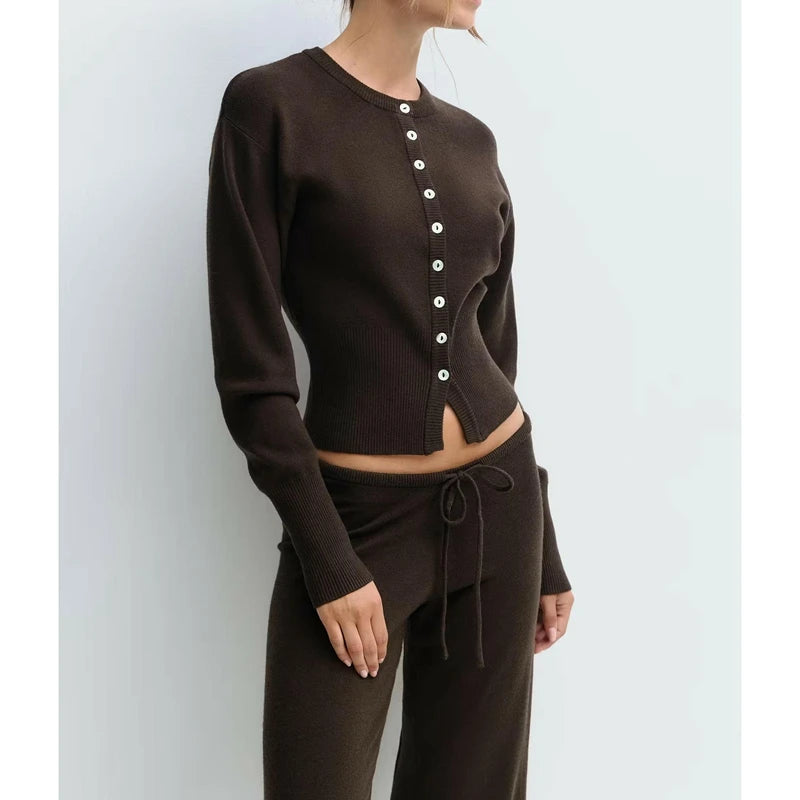 Women Two Piece Knitwear Outfit