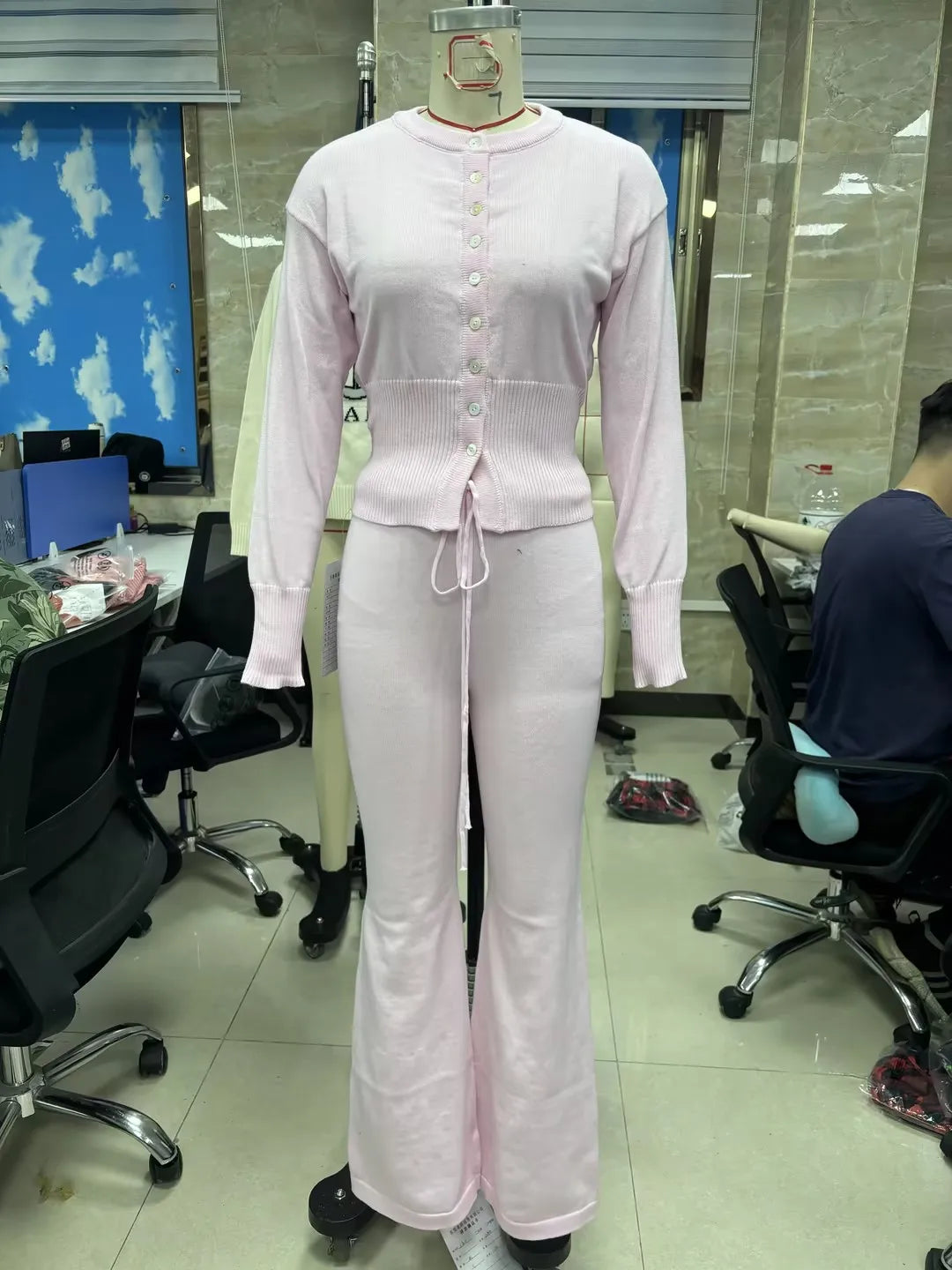 Women Two Piece Knitwear Outfit