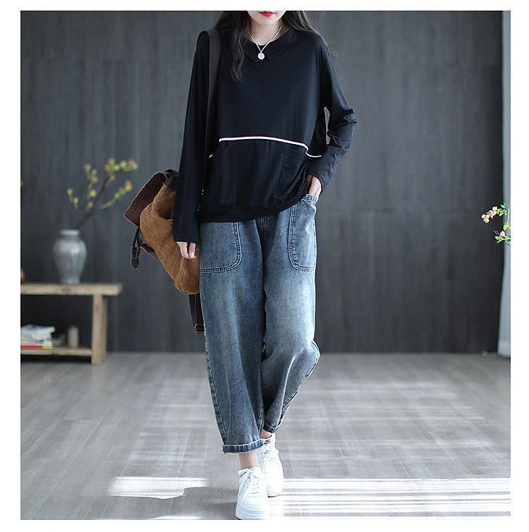 Front Pocket Baggy Jeans