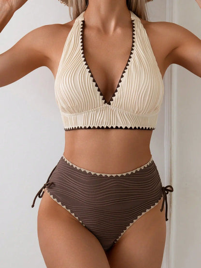 Patchwork Two-Piece Bikini Set