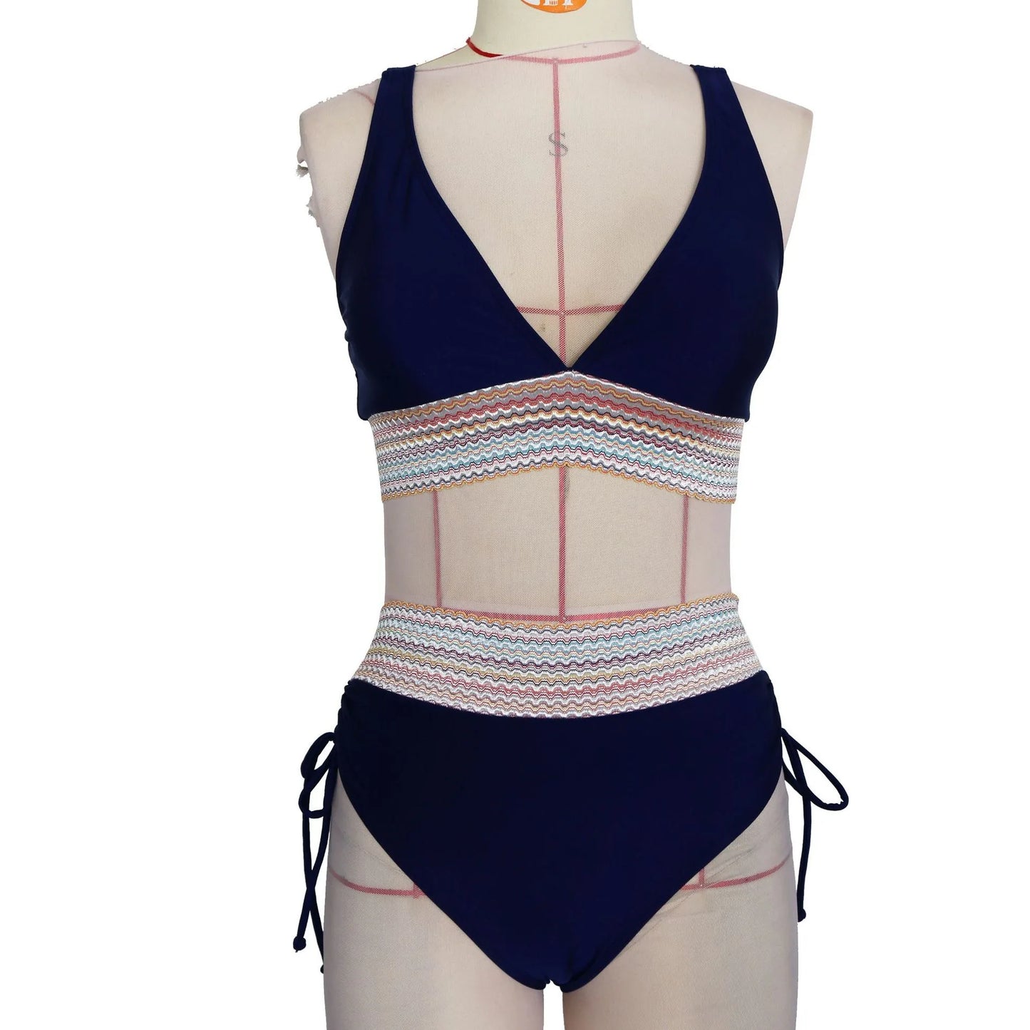 High-Waist Bikini Set — Textured & Bold