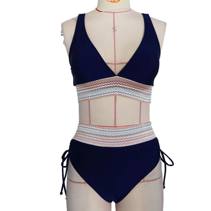 High-Waist Bikini Set — Textured & Bold