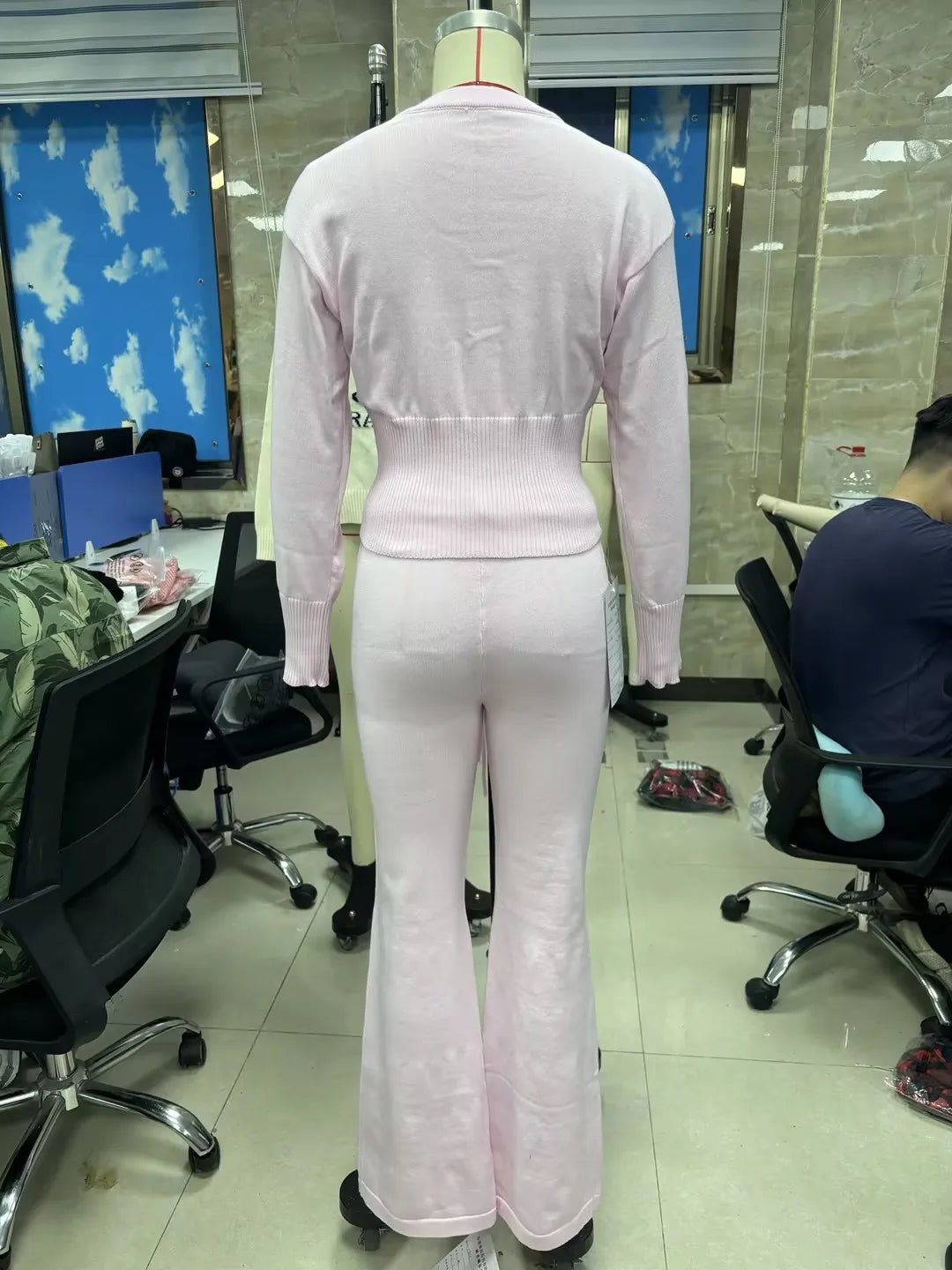 Women Two Piece Knitwear Outfit