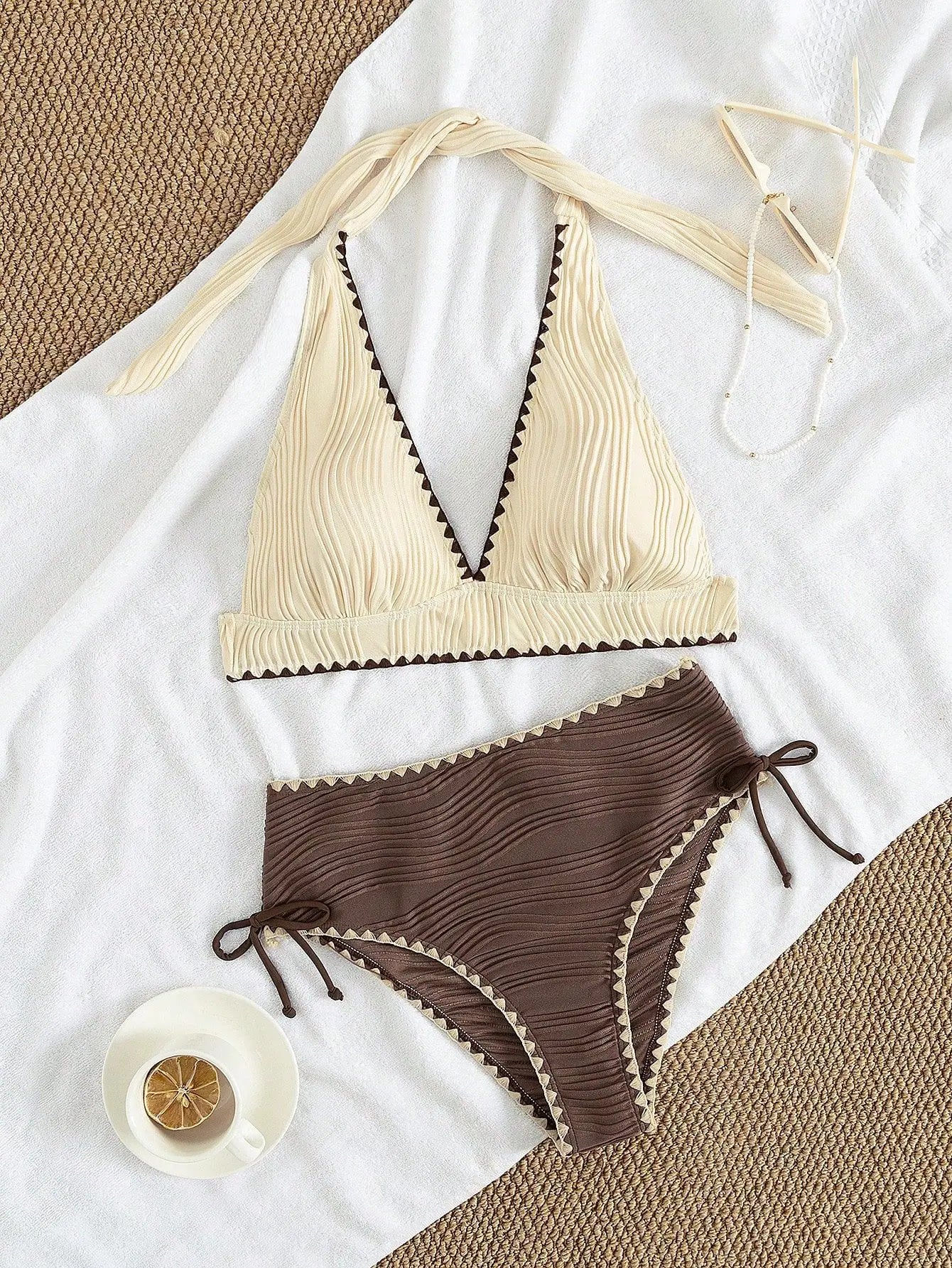 Patchwork Two-Piece Bikini Set