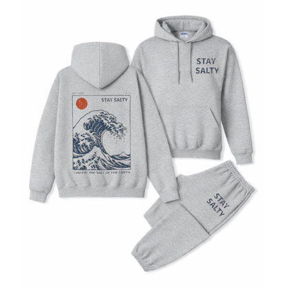 Stay Salty Sweatshirt Hoodie Set
