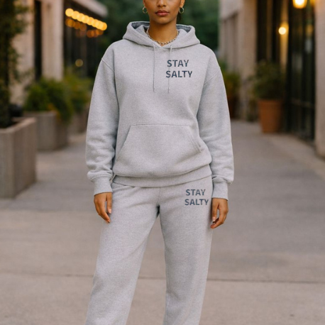 Stay Salty Sweatshirt Hoodie Set