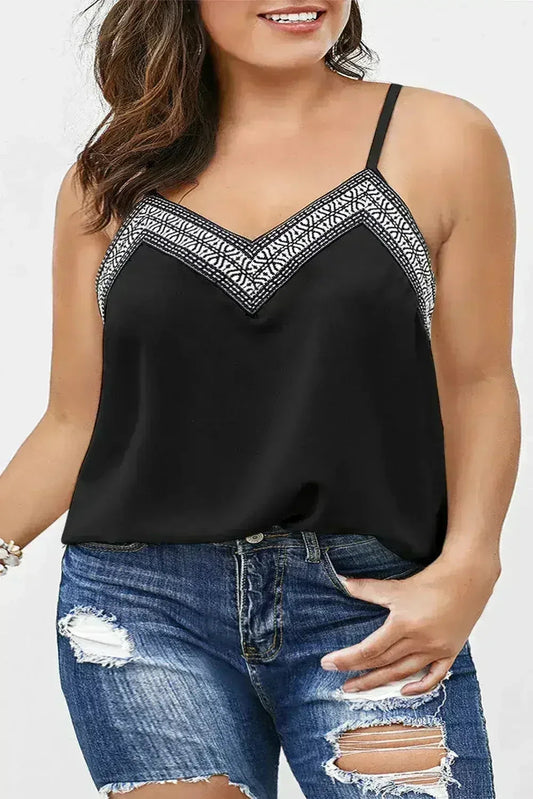 Black Plus Size Bermuda Sun Tank
