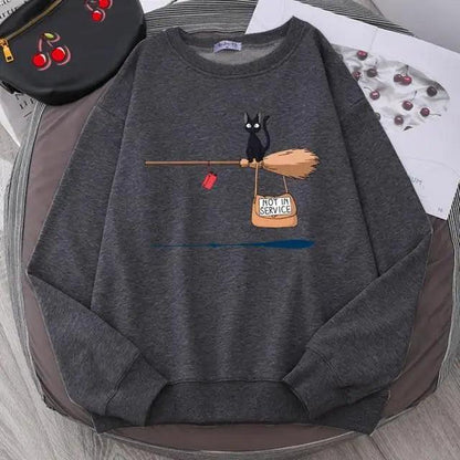 Cat Not In Service Sweatshirt