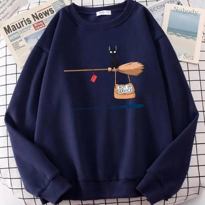 Cat Not In Service Sweatshirt