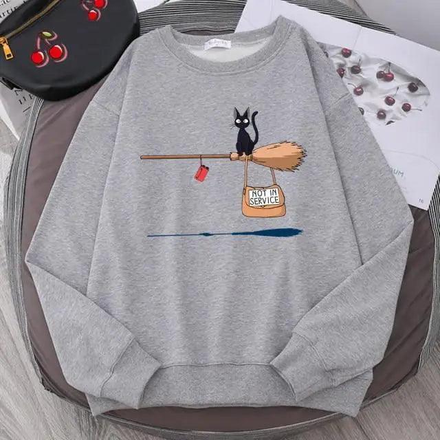 Cat Not In Service Sweatshirt
