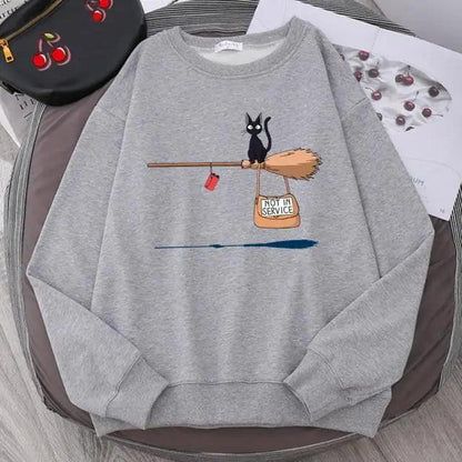 Cat Not In Service Sweatshirt