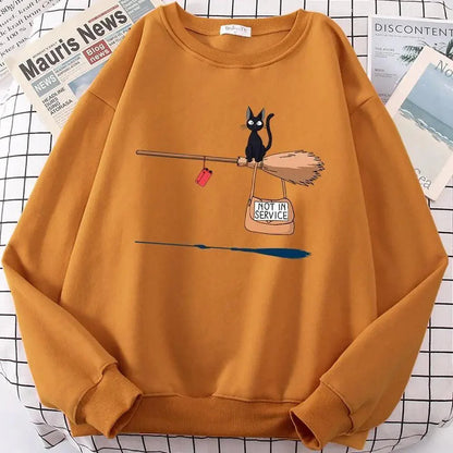 Cat Not In Service Sweatshirt