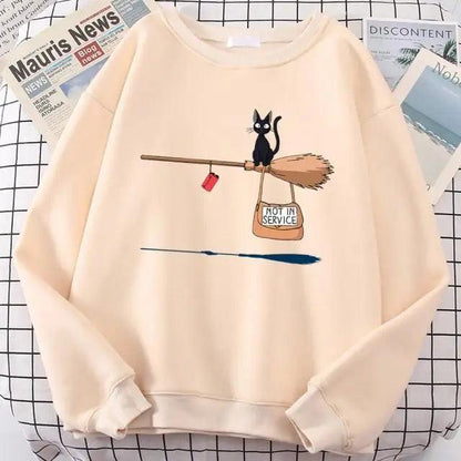 Cat Not In Service Sweatshirt