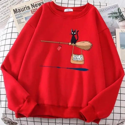 Cat Not In Service Sweatshirt