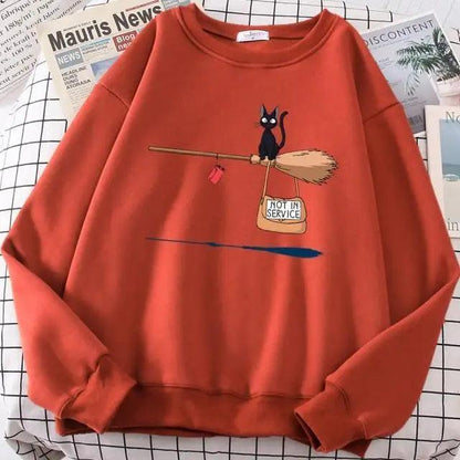 Cat Not In Service Sweatshirt