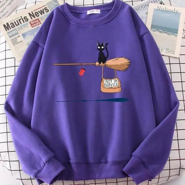 Cat Not In Service Sweatshirt