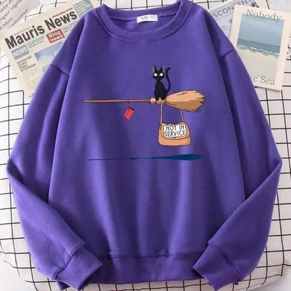 Cat Not In Service Sweatshirt