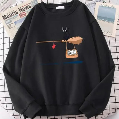 Cat Not In Service Sweatshirt
