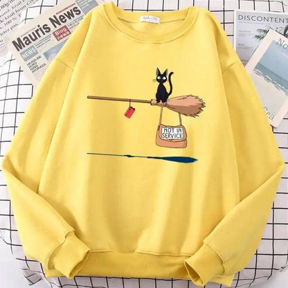 Cat Not In Service Sweatshirt