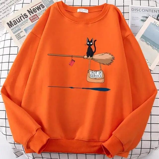 Cat Not In Service Sweatshirt
